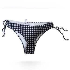 Aerie Black and White Checkered Bikini Bottom